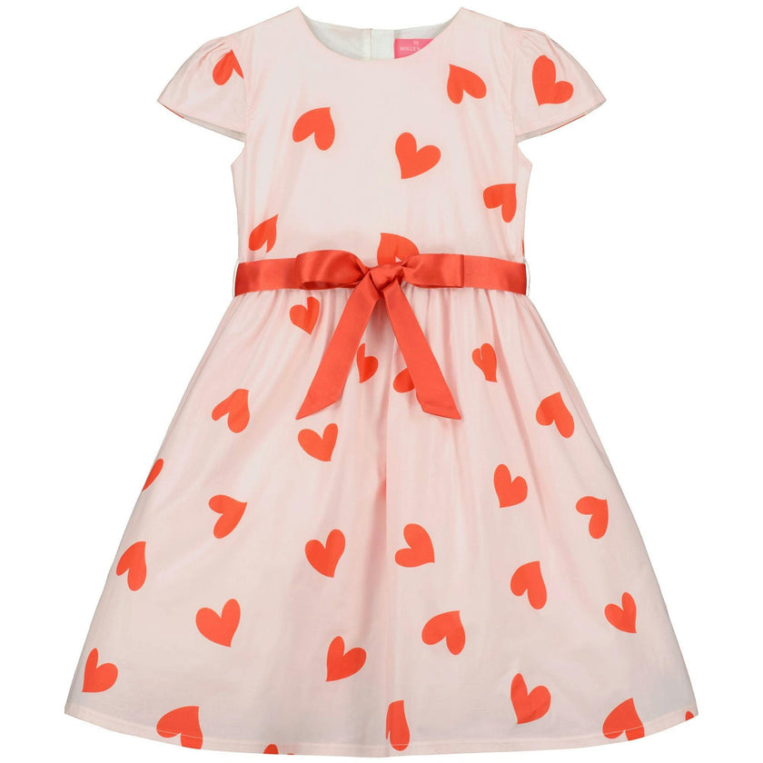 Love Heart Valentines Party Dress With Bow
