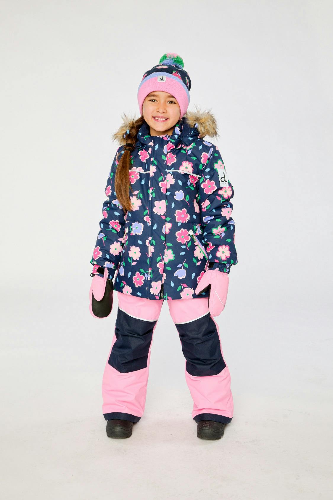 Two Piece Discover Snowsuit Blue Floral Print