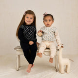 Girls Floral Vine Jacquard Knit Set