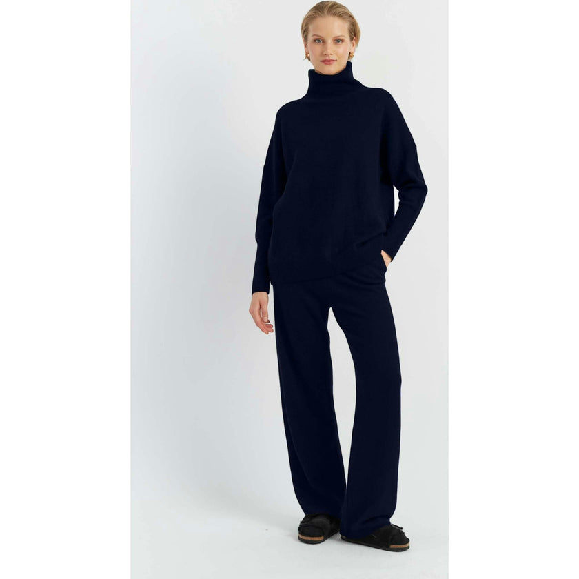 Pure Cashmere Roll Neck Sweater