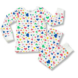 Organic Kids Pajamas - Colorful Hearts