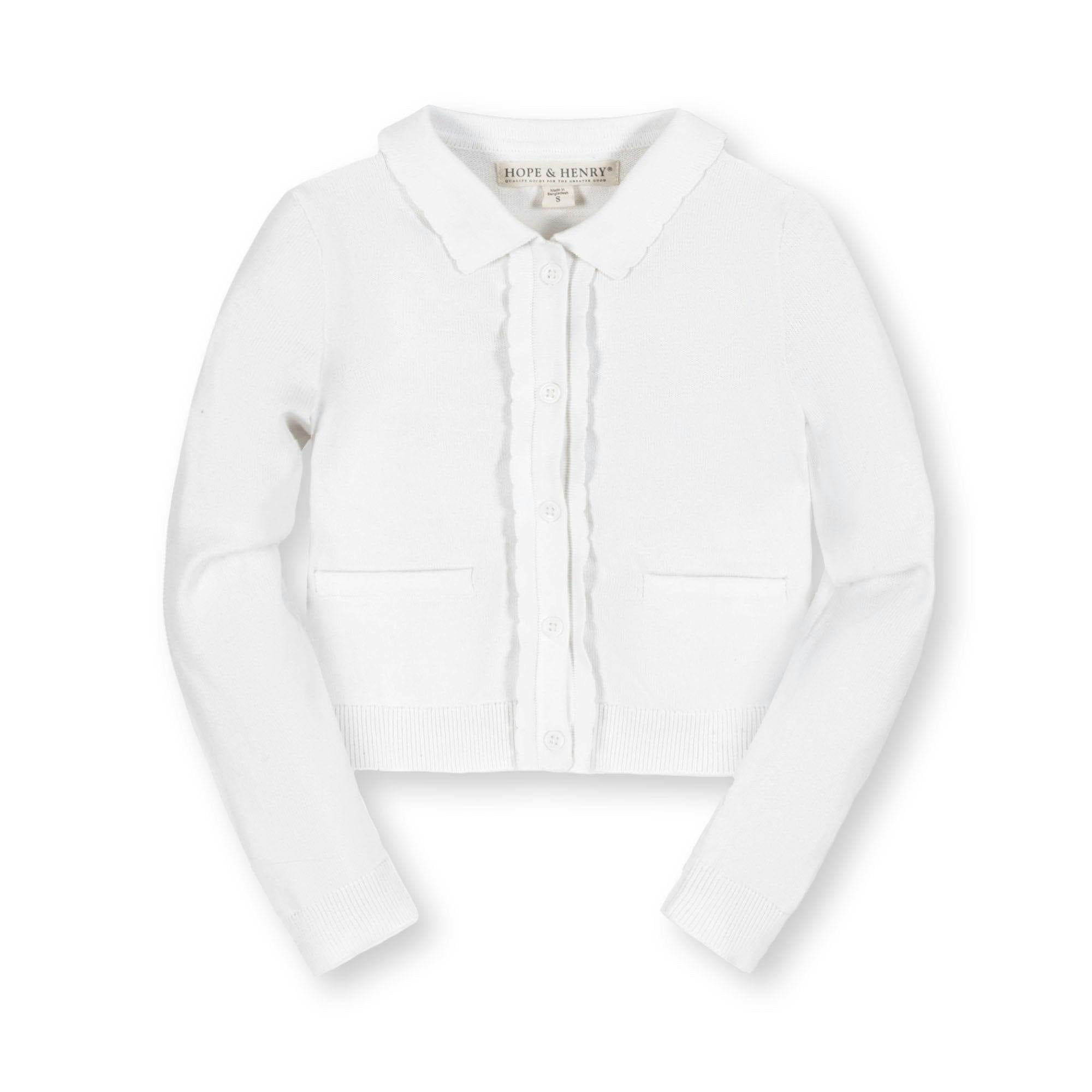 Organic Scallop Edge Cardigan