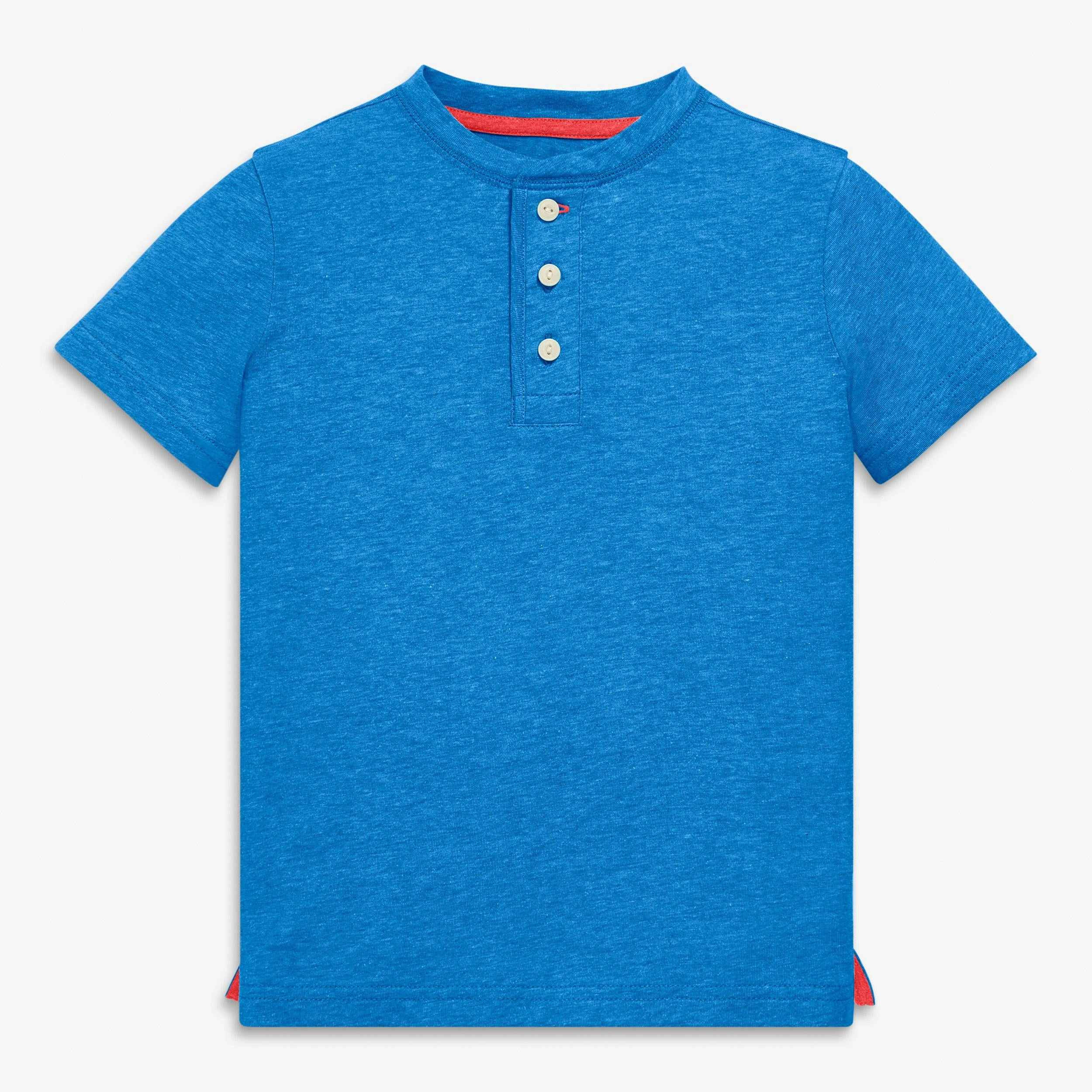 Kids heathered henley tee