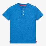 Kids heathered henley tee