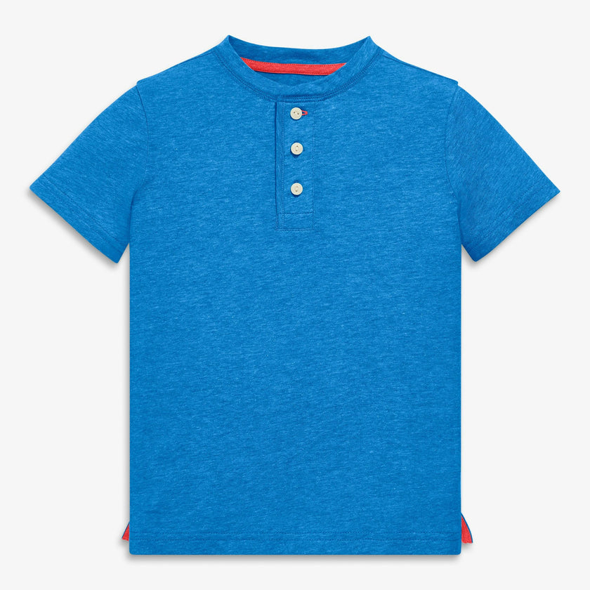 Kids heathered henley tee