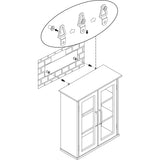 Avery Wooden 2 Door Wall Cabinet with Storage