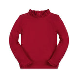 Organic Ruffle Trim Knit Top