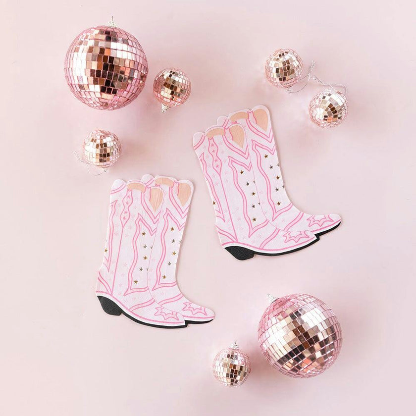 Pink Cowgirl Boots Napkins