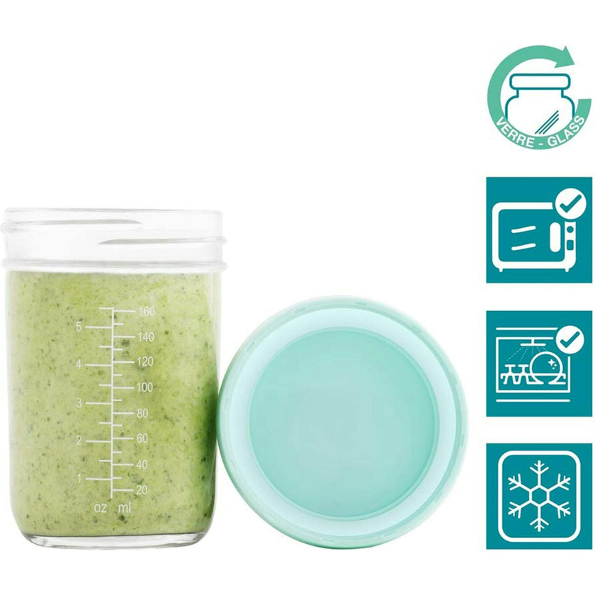 Glass Babybols Baby Food Storage Containers (Airtight, Leakproof Meal Prep Bowls)