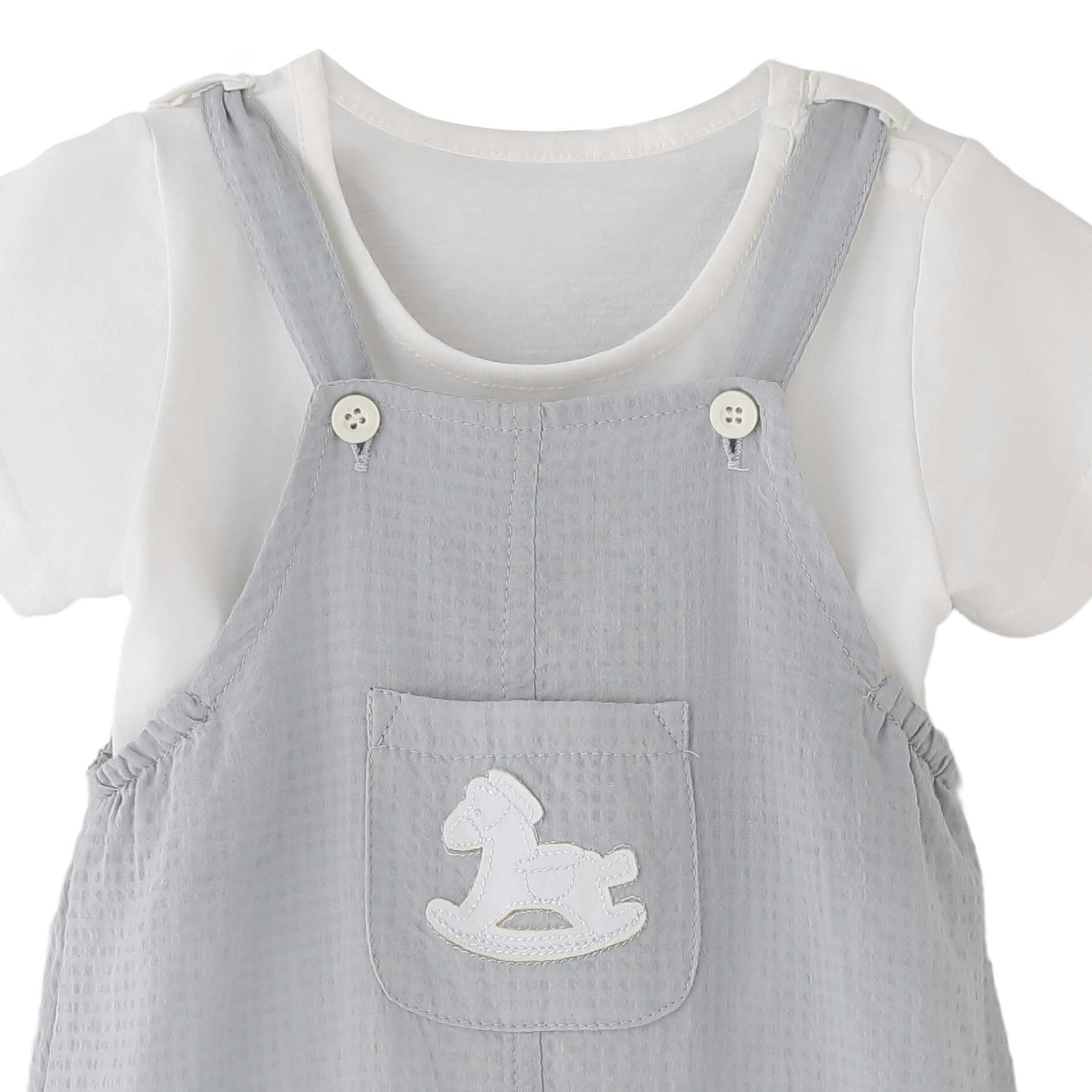 Gray Rocking Horse Romper