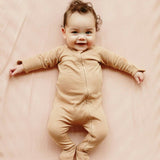 GROW WITH YOU FOOTIE | SANDSTONE — Bamboo Organic Cotton Blend