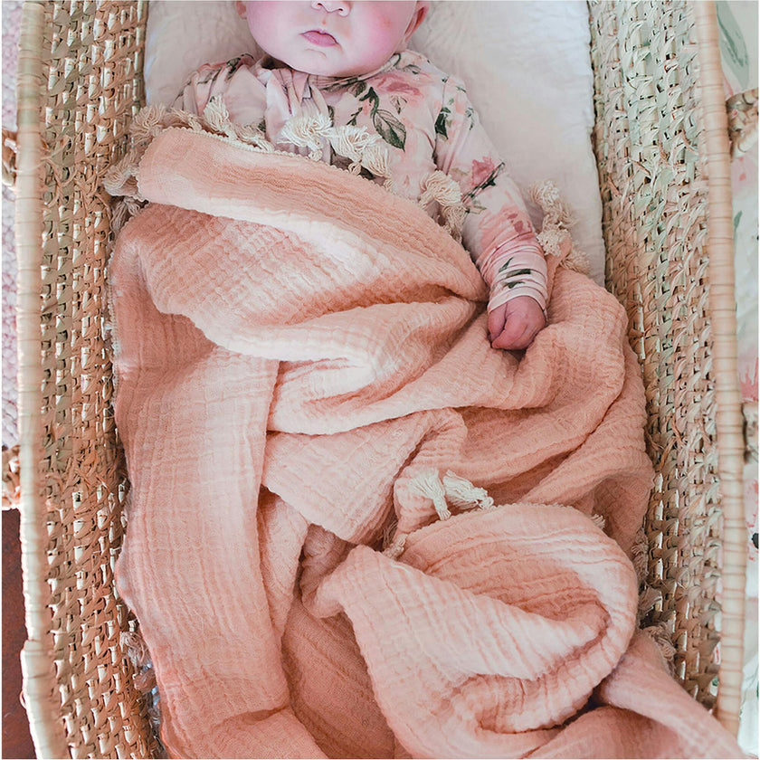 6 Layer Muslin Blanket Desert Rose