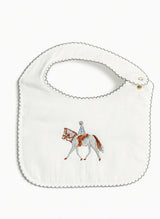 Baby Classic Bib - Embroidered Horse