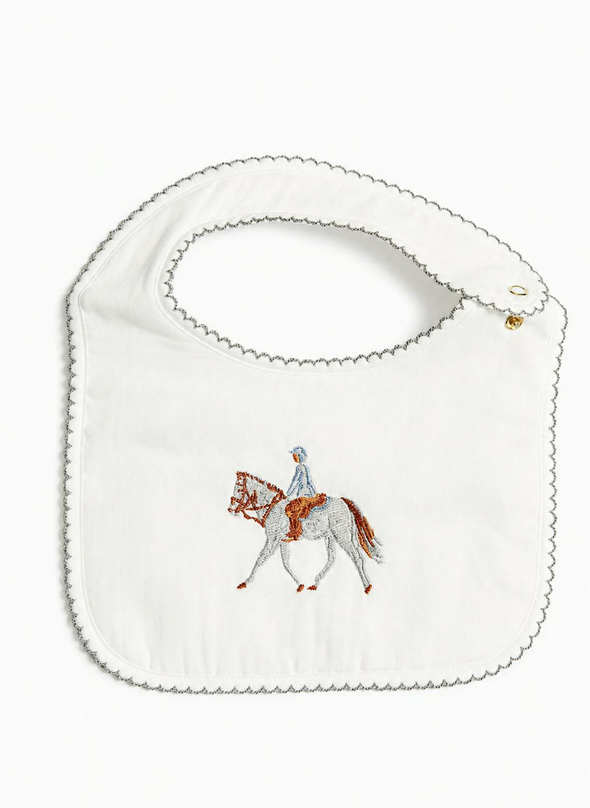 Baby Classic Bib - Embroidered Horse