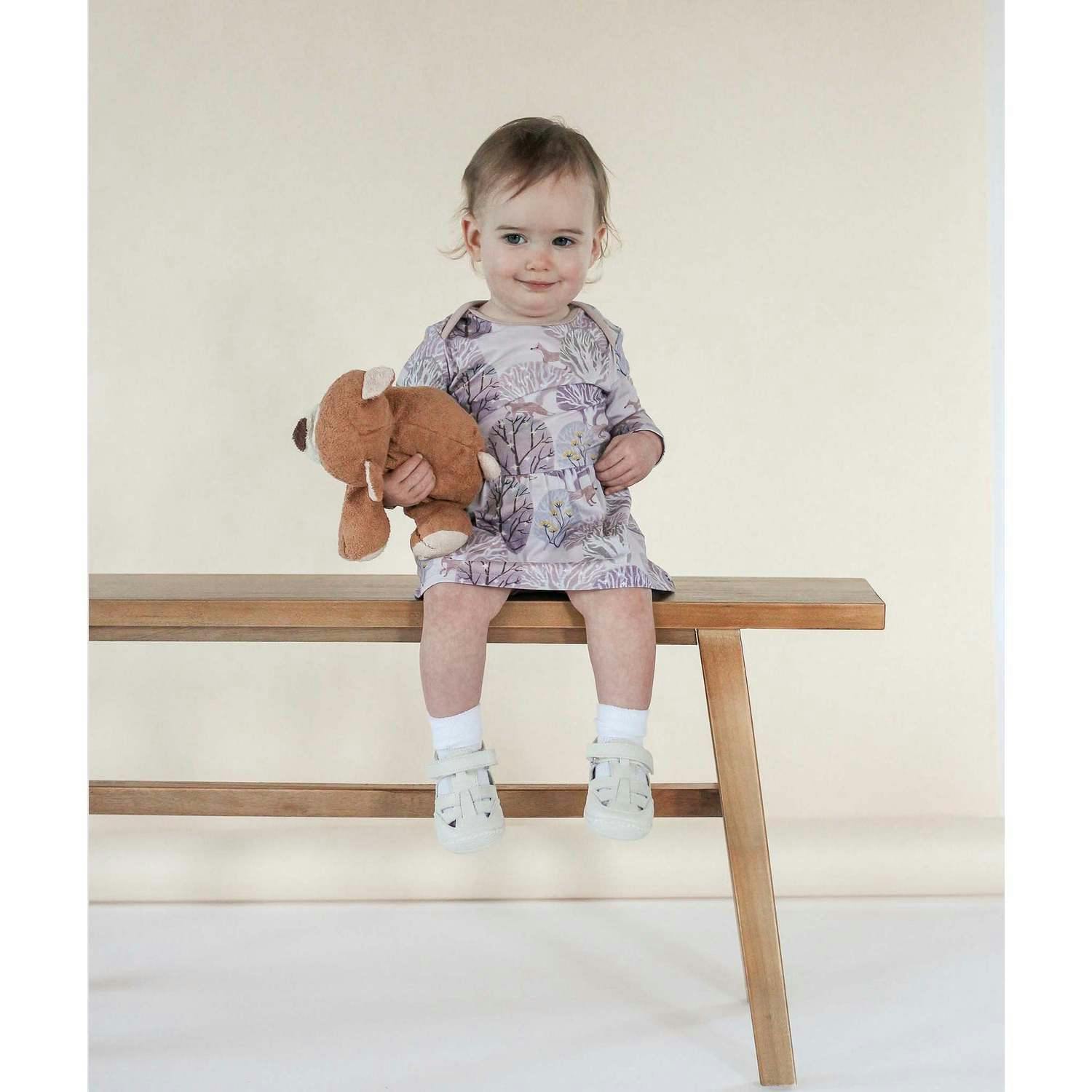 Baby Isabelle Print Long Sleeve Onesie Dress