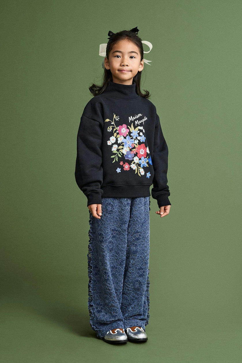 FLORECITAS SWEATSHIRT BLACK