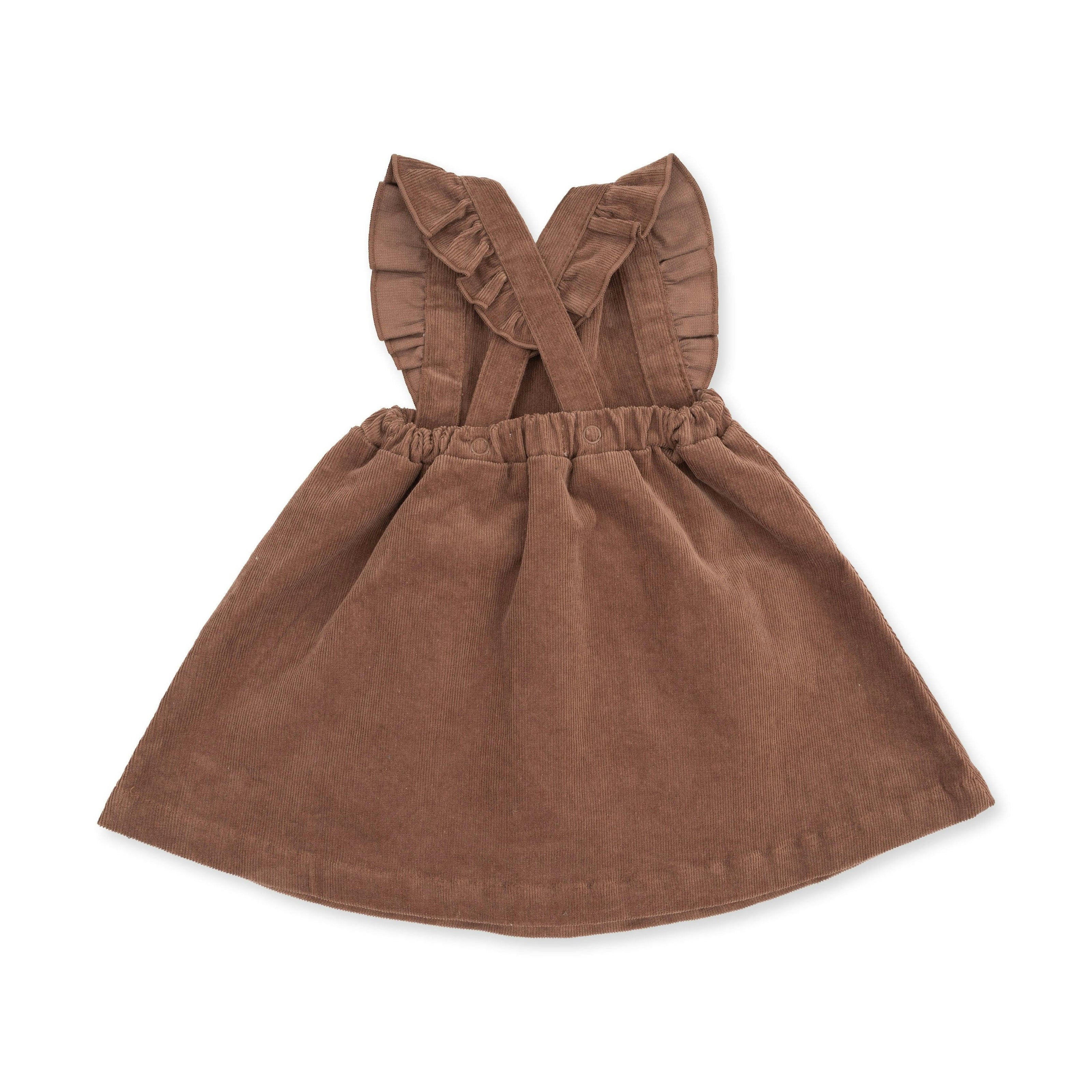 Solid Beaver Fur Corduroy - Pinafore Dress