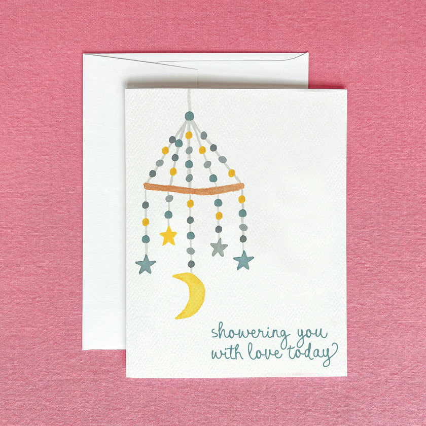 Showering You With Love Baby Shower Greeting Card