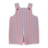 Plaid Seersucker Shortall With Derby Car