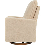 Cali Pillowback Shearling Swivel Glider