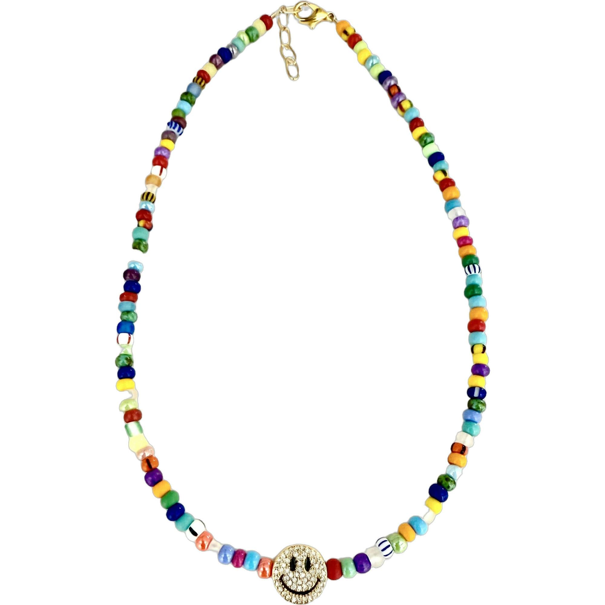 Golden Happy Face Necklace