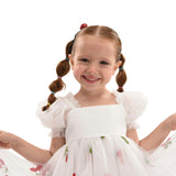White Elysande Cherry Tulle Dress