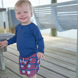 Baby Boys Swim Trunk - Navy Flag