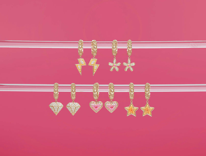 Juju Lightning Bolt Charm Huggie