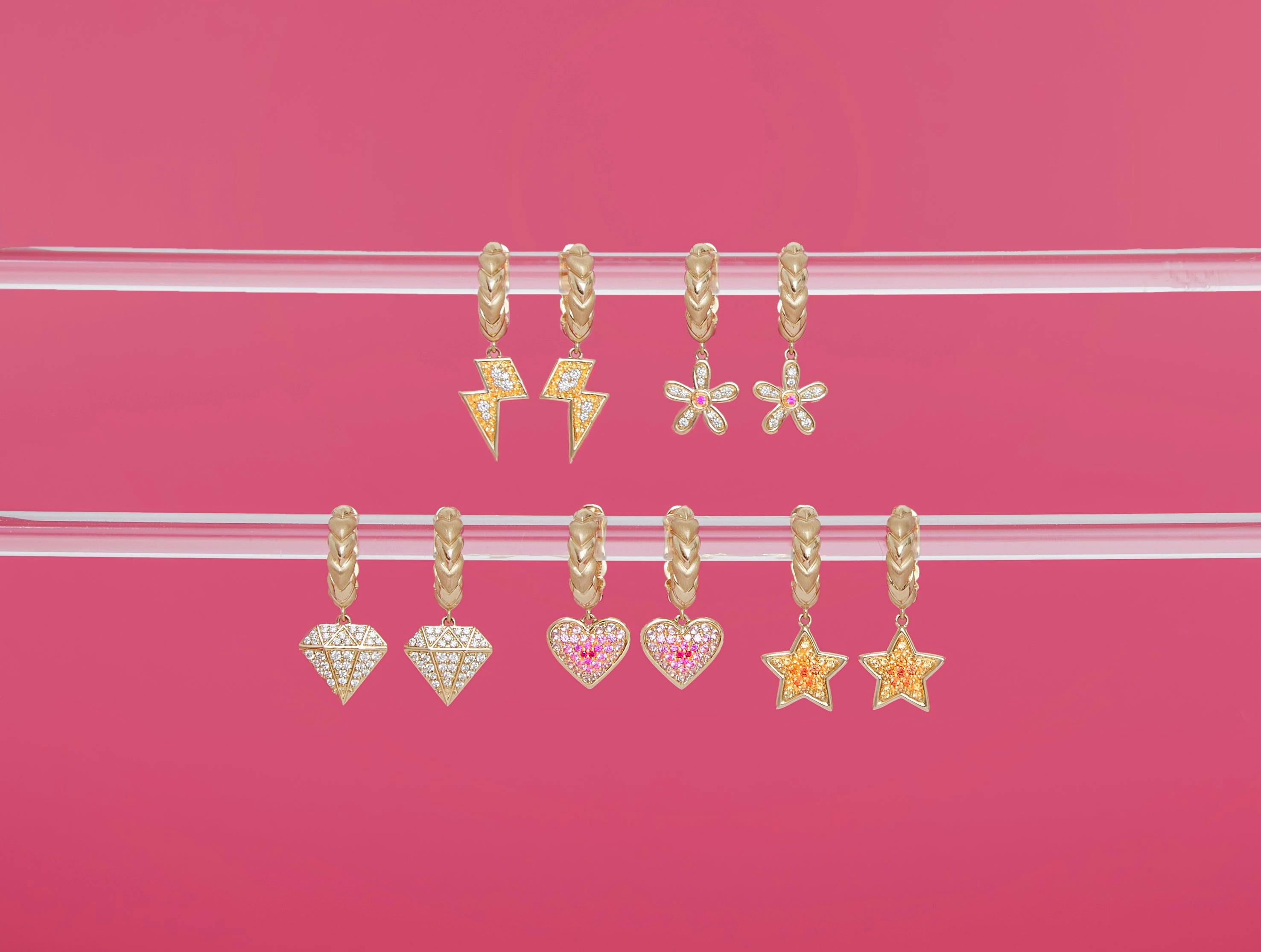 Juju Lightning Bolt Charm Huggie