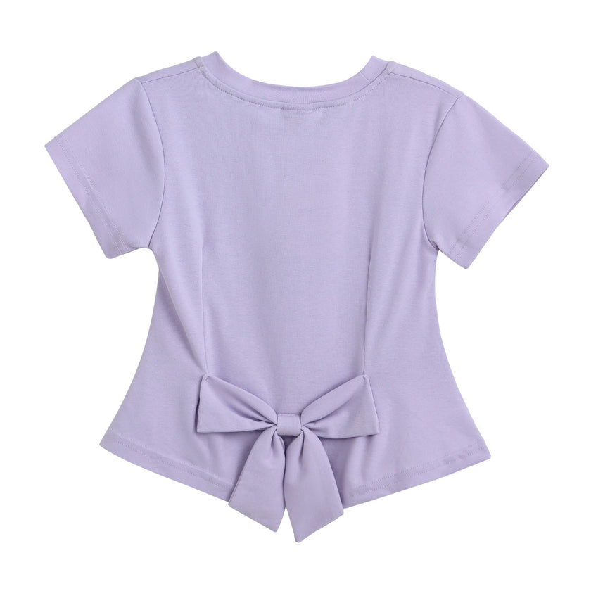 Purple Tee with Bow Back