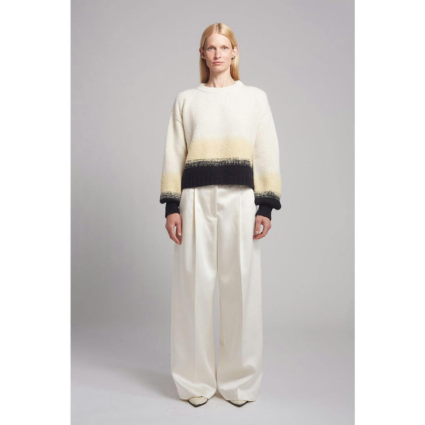 SONIA COLOR-BLOCK SWEATER | IVORY/BUTTER/BLACK