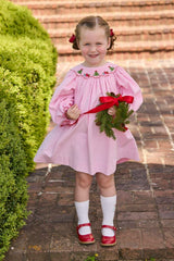 Smocked Bishop Dress - Holly Days
