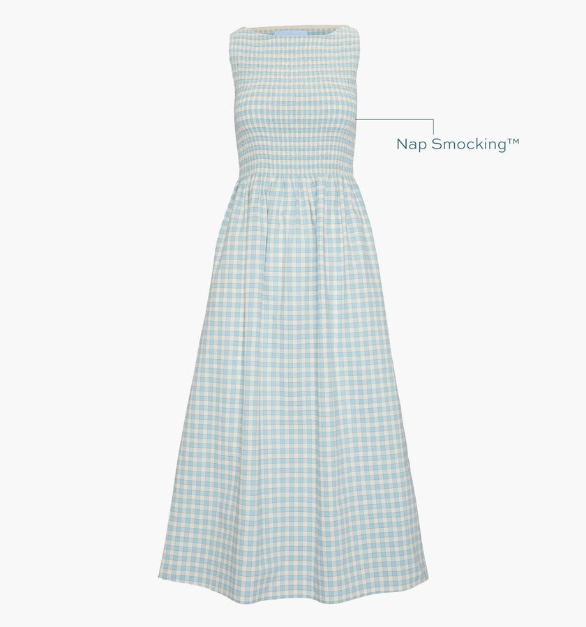 The Cosima Nap Dress - Blue/Red Gingham