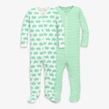 Baby organic zip footie 2-pack gift set