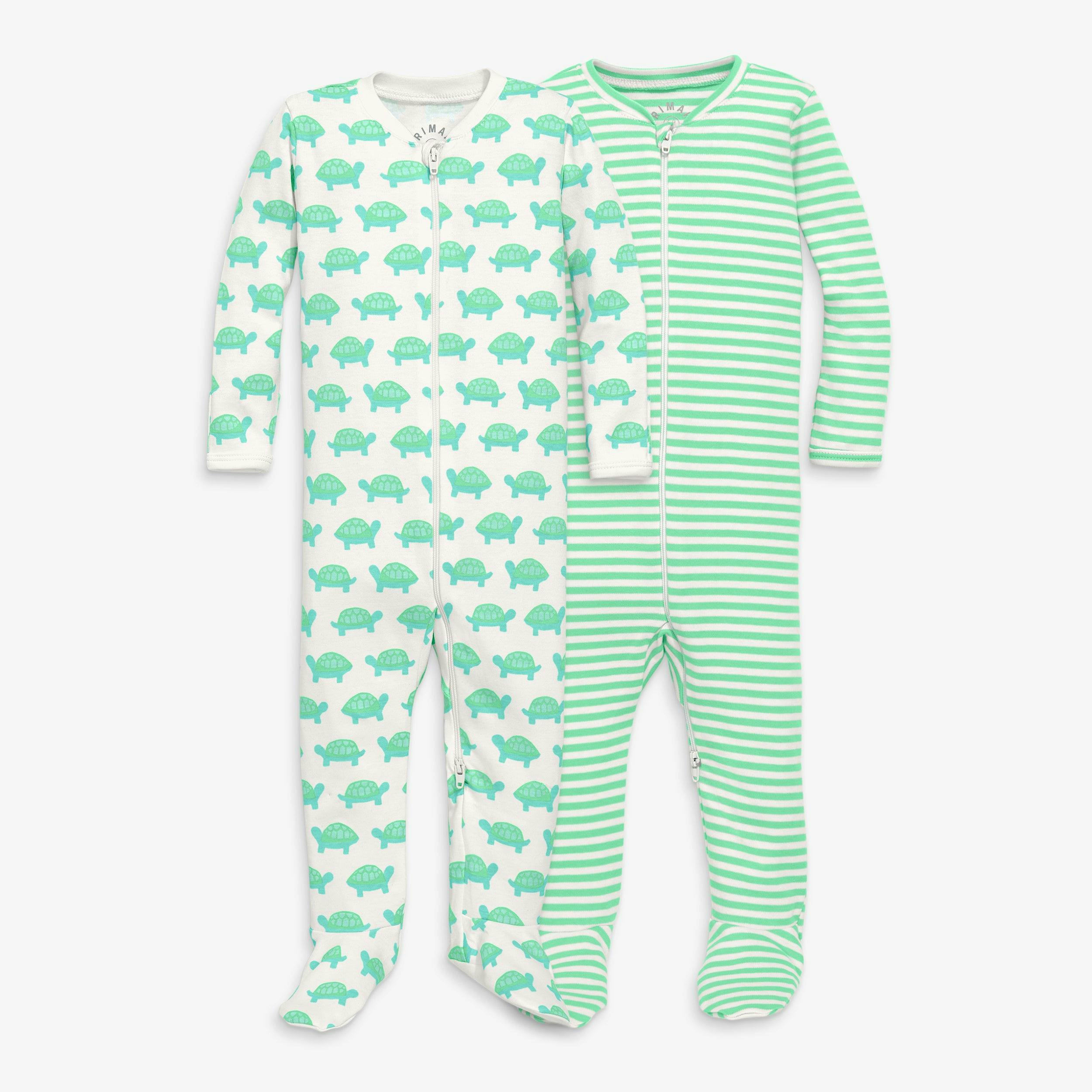 Baby organic zip footie 2-pack gift set