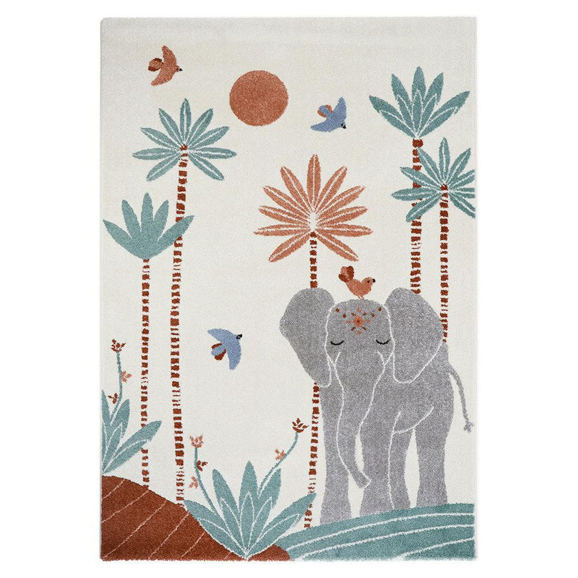 Malena Velvet Graphic Print Rectangular Rug
