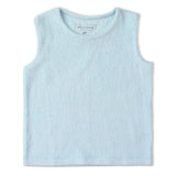 Organic Sleeveless Tee & Shorts Set - Light Blue