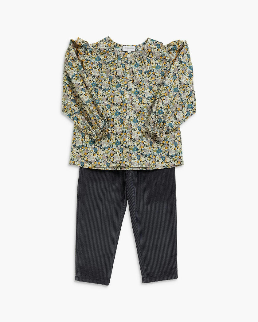 Sacha Blouse Blue Green Liberty
