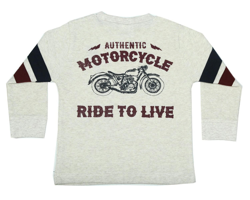 Kids Thermal Taping Shirt - Chenille Bolt Motorcycle