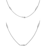 Teardrops Silver Necklace