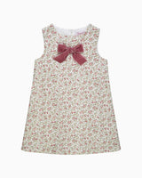 Cord Ditsy Floral Pinafore in Pink