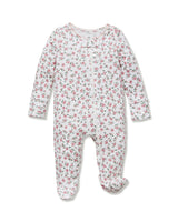 Baby's Pointelle Footie Romper in Pink Floral