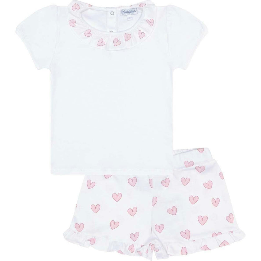 Pink Heart Short Set