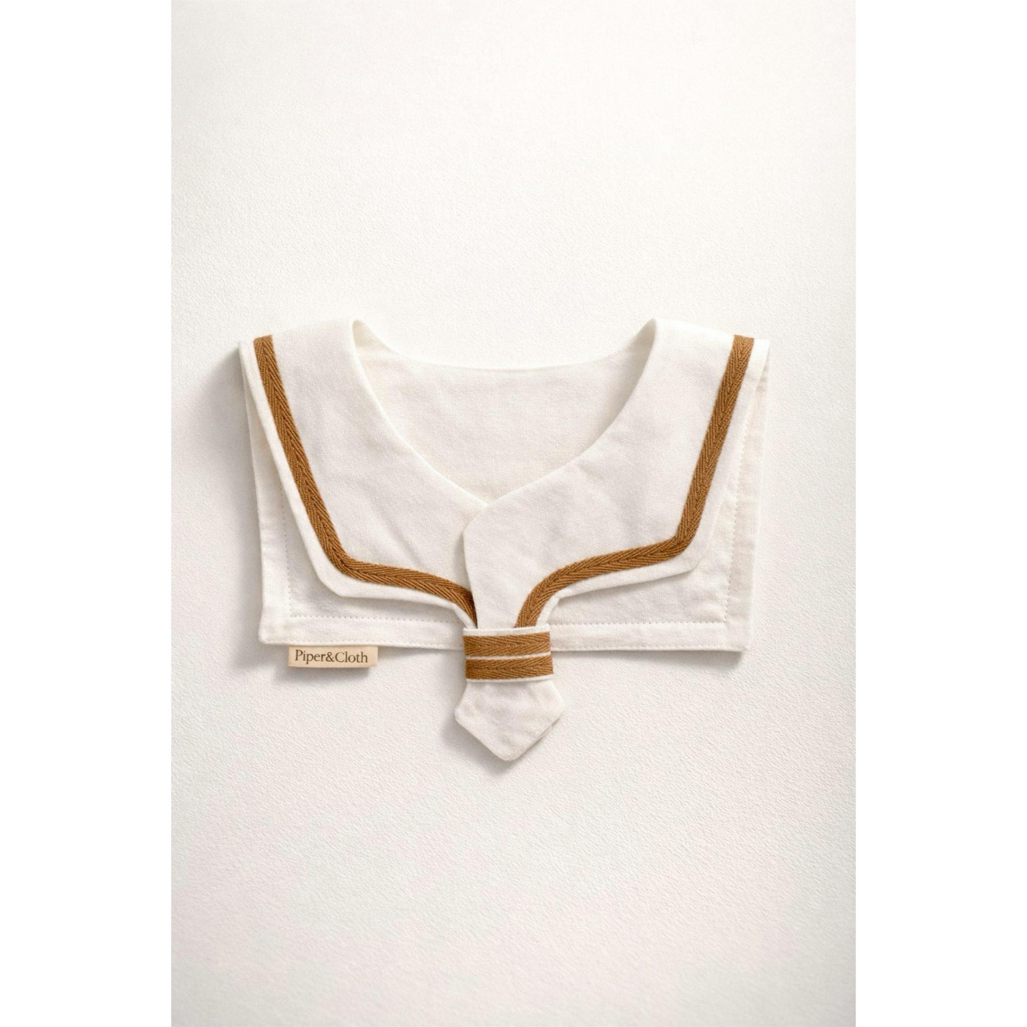 Sailor Style Collar-Milk