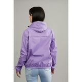 Light purple quarter zip packable rain jacket and windbreaker