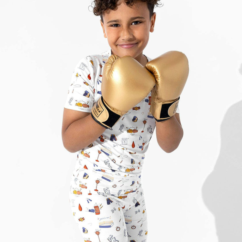 Boxing Bamboo Kids Pajama Short Set