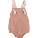 Gingham Glory Romper Misty Rose