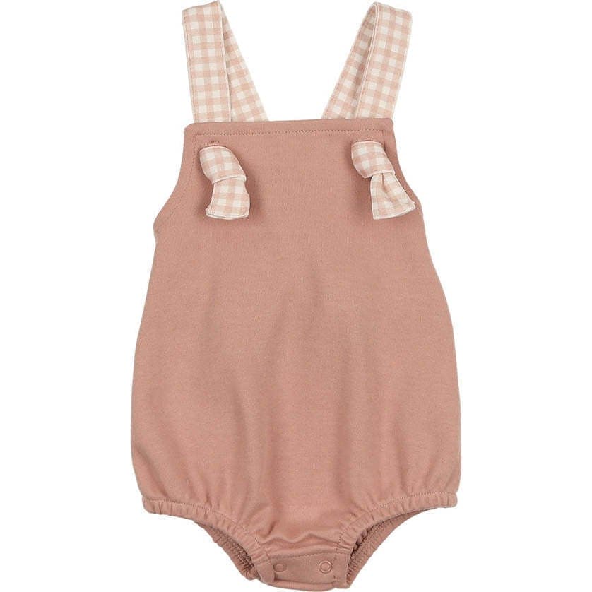 Gingham Glory Romper Misty Rose