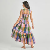 Womens Sleeveless Parker Dress - Plaid Madras