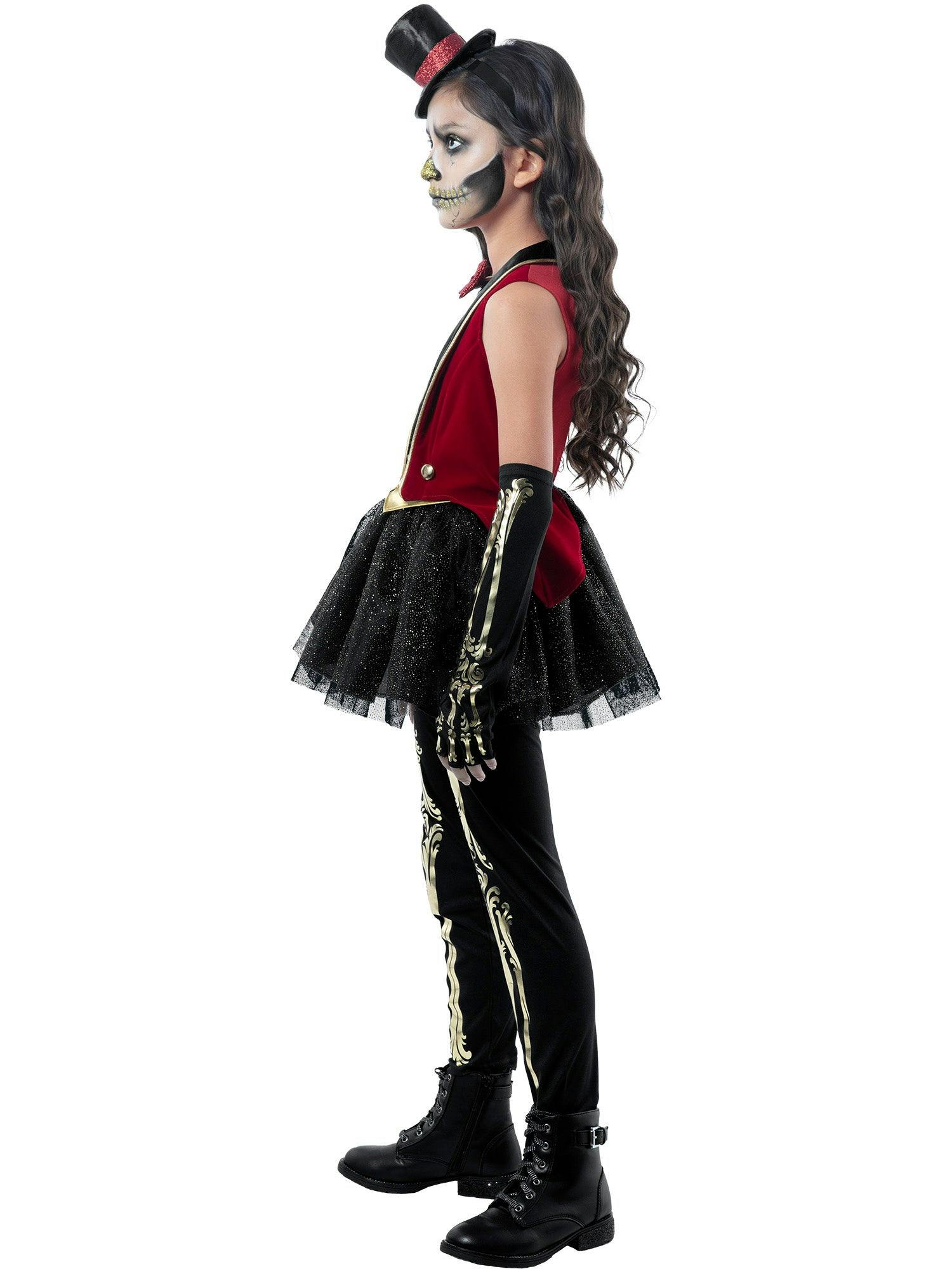 Girls' Circus Ringmaster Skeleton Costume